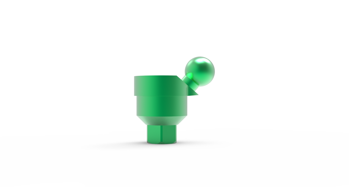 Angled Ball Attachment + Screw Regular Platform - 2.42 Connection